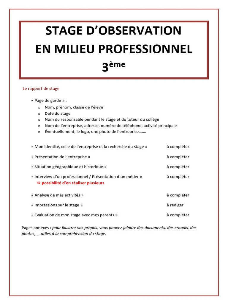 Rédaction du rapport de stage de 3ᵉ – Conseils essentiels et erreurs à ne pas commettre
